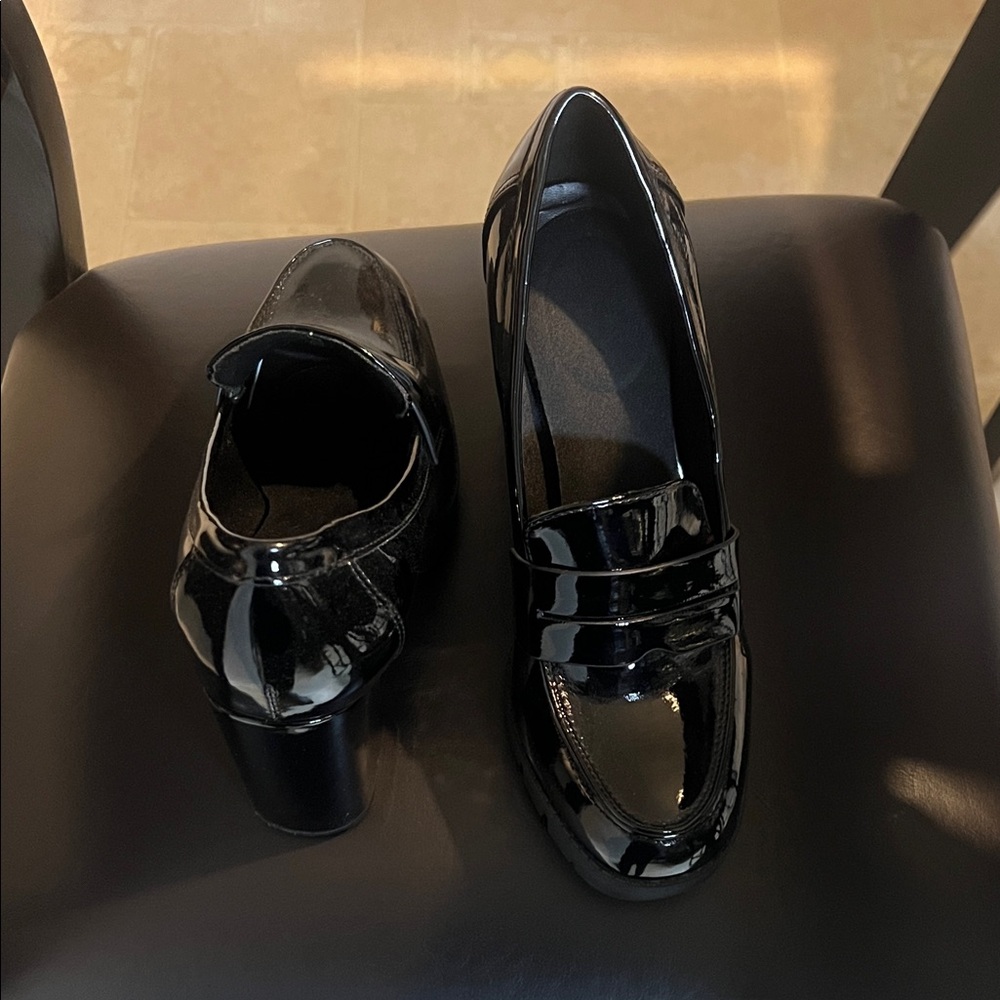 Black Patent Leather Loafers